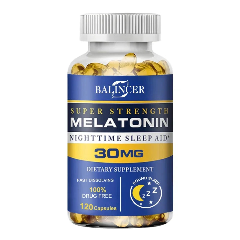 Sleep Supplements - Containing Melatonin - Promote Fast Sleep, Improve Insomnia, Improve Sleep Quality and Deep Sleep
